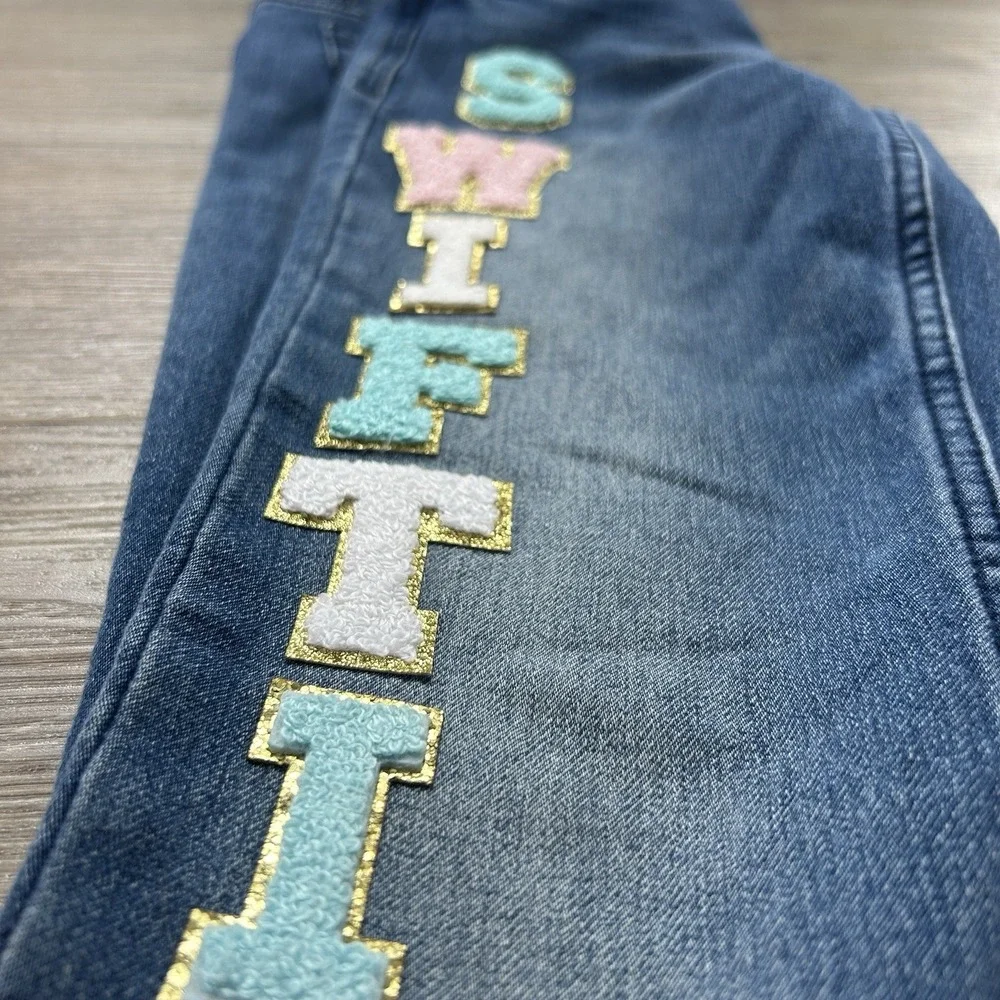 Silver Jeans Taylor Swift SWIFTIE Girls Youth Size‎ 14 Custom Denim Overalls